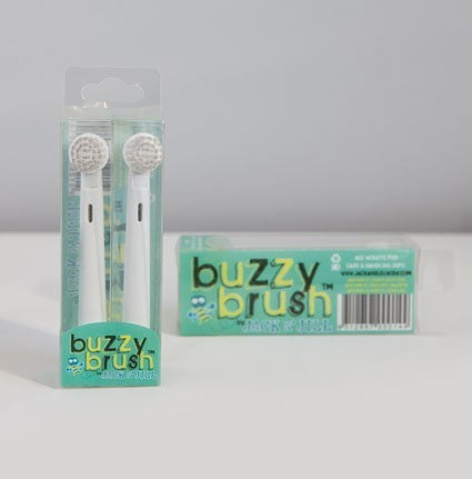 Jack N' Jill Buzzy Brush Elec Toothbrush Replace Heads 2Pk