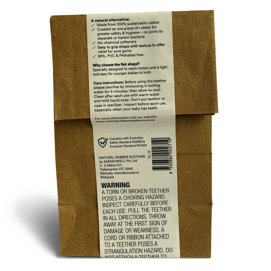 Natural Rubber Teether- Eco packaging – makeuwell